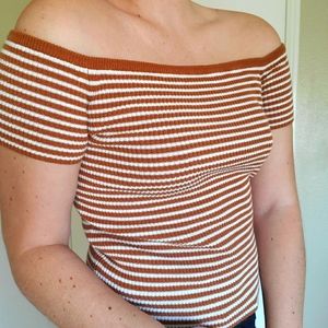 Madewell Off the Shoulder sweater tee